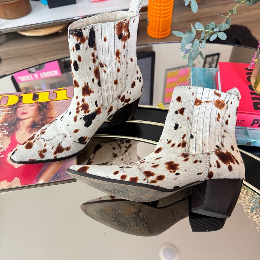 Matisse Speckled Calf Hair Ankle Boots